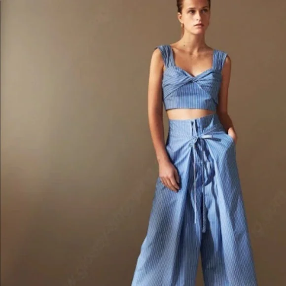 Babaton 1-01 Ida Cotton striped Crop top - Picture 4 of 8